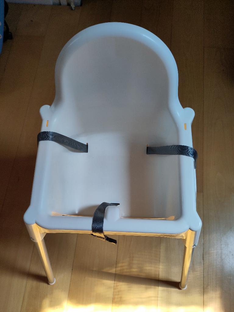 IKEA ANTILOP - Hoge kinderstoel met blad, wit, Ophalen, Gebruikt, Overige typen, Afneembaar eetblad