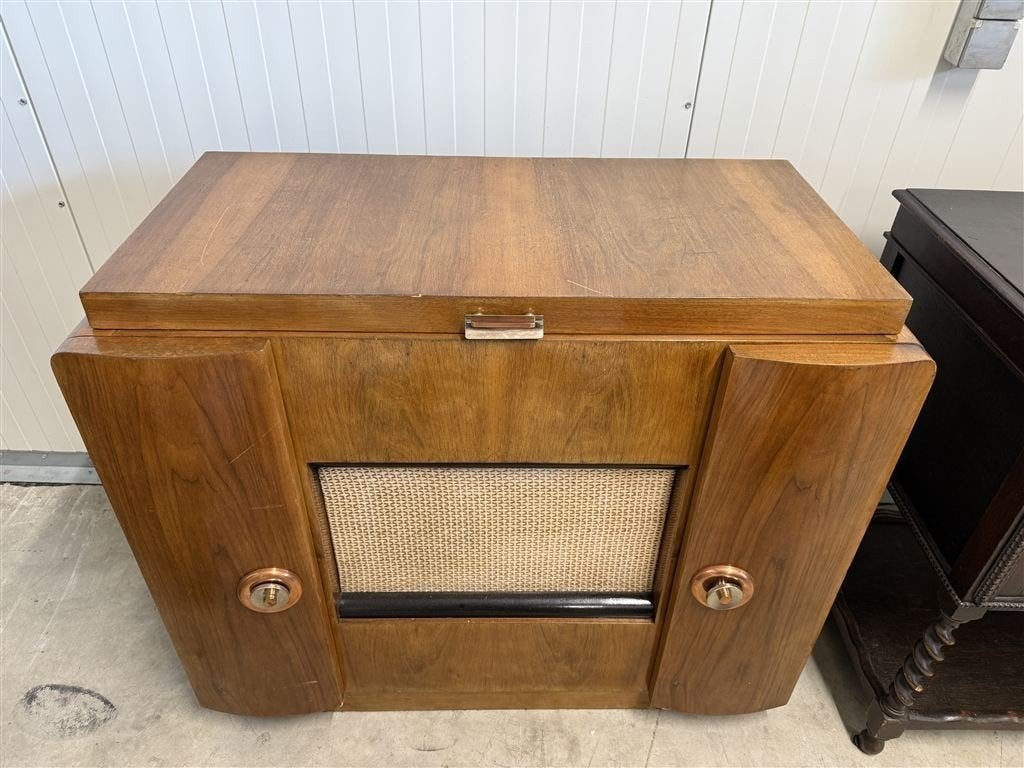 Western chicago grammofoon meubel kast - radio meubel - vint, Antiek en Kunst, Antiek | Tv's en Audio, Ophalen of Verzenden