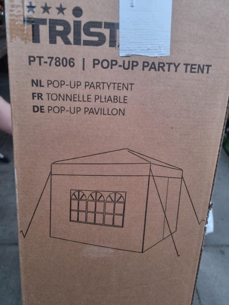 Nieuwe Tristar Partytent 3x2 meter - Ongebruikt in doos, Tuin en Terras, Partytenten, Opvouwbaar, Partytent, Minder dan 4 meter