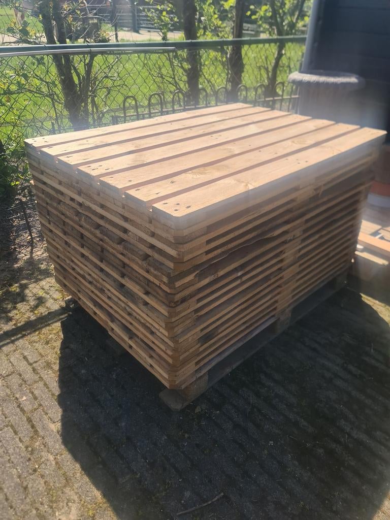 Houten vlondervloer voortent, Ophalen, Hout