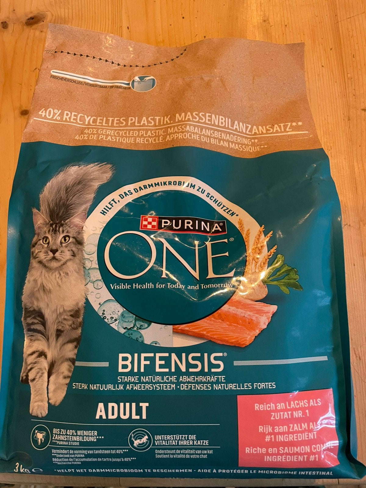 Purina one adult. Zalm. 3kg, Dieren en Toebehoren, Ophalen of Verzenden, Kat