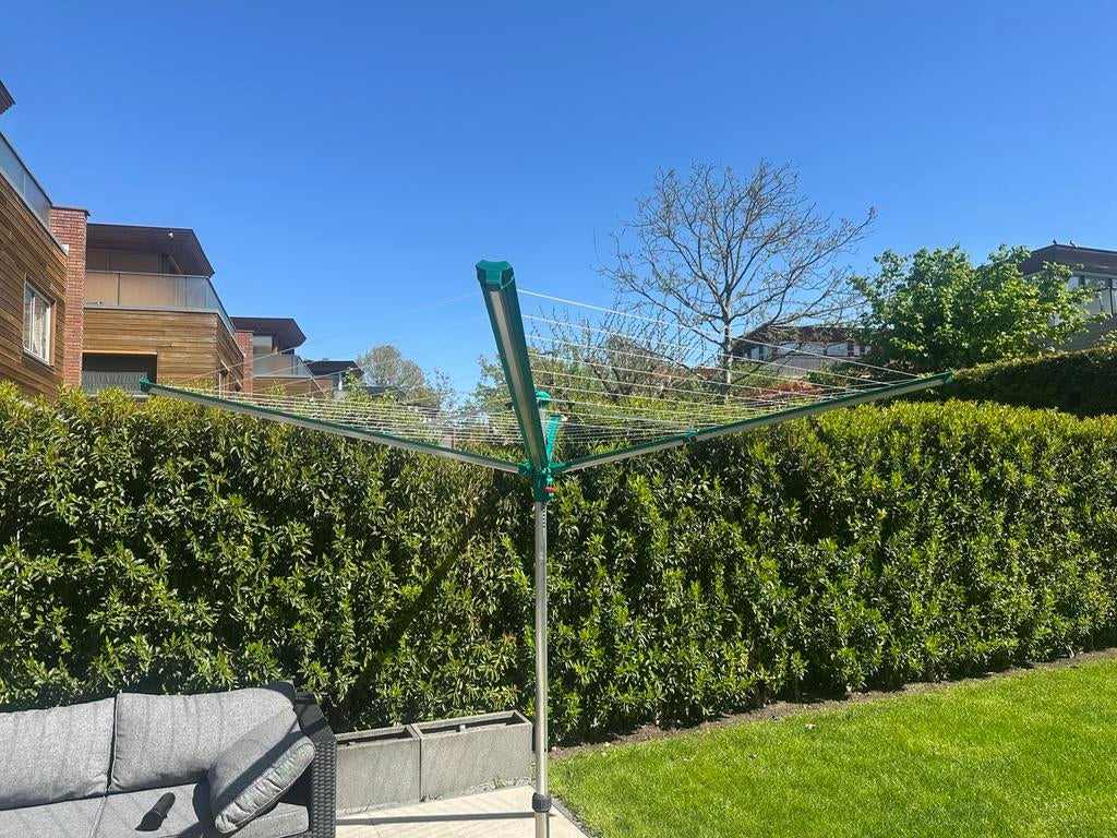 Leifheit Droogmolen Linomatic 600 Deluxe + anker & hoes, Tuin en Terras, Droogmolens en Wasrekken, Ophalen, Gebruikt, Droogmolen