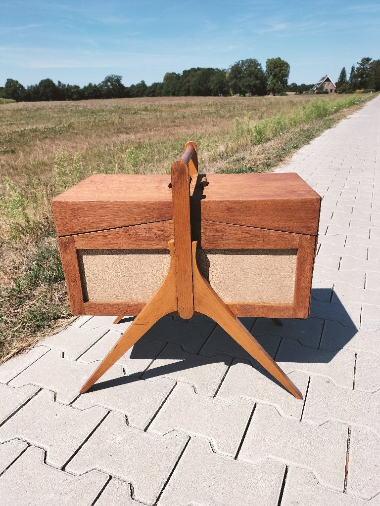 Mid century - vintage/ retro houten naaikist, Ophalen, Huis en Inrichting