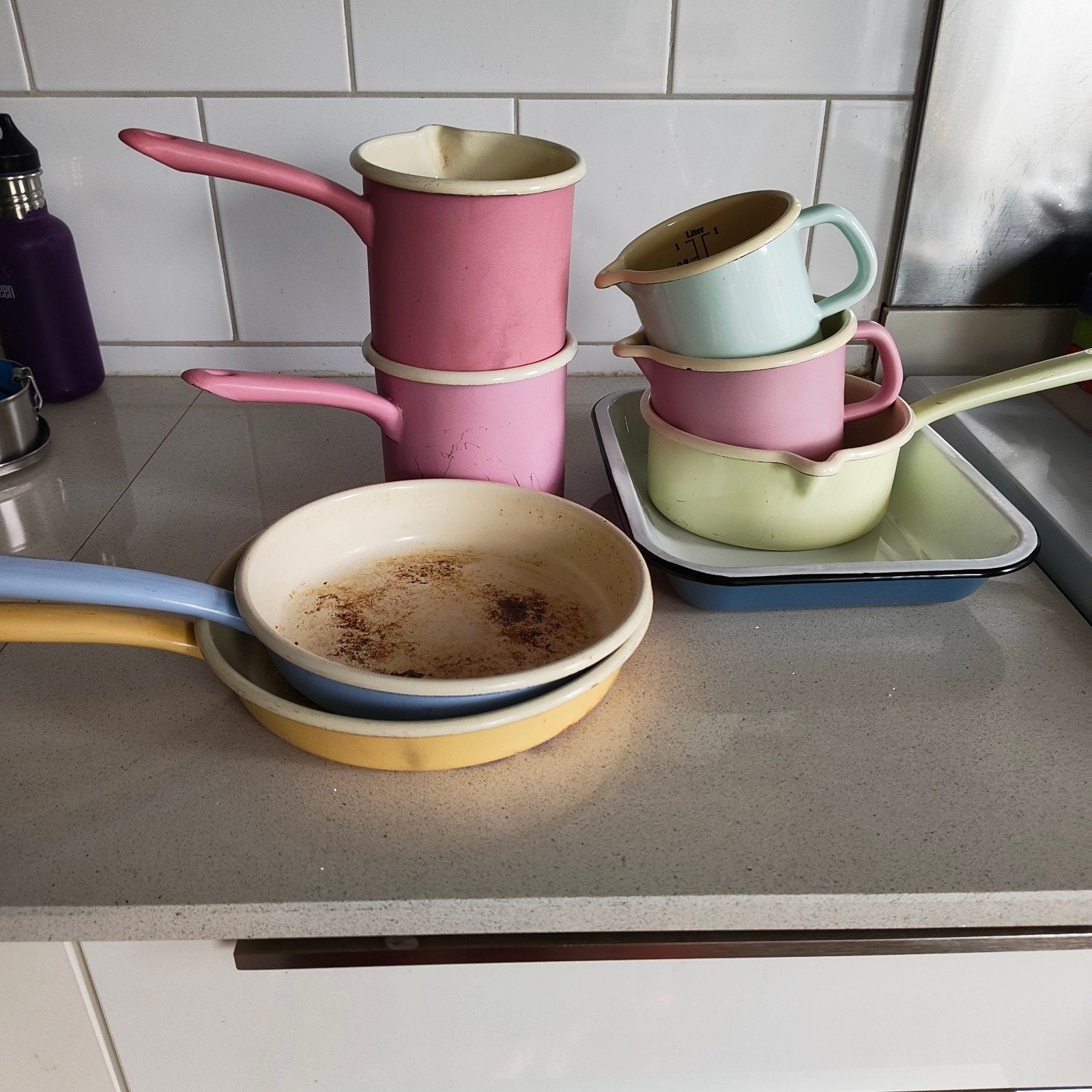 Riess pannen, koekenpan, Ophalen, Gebruikt, Rvs