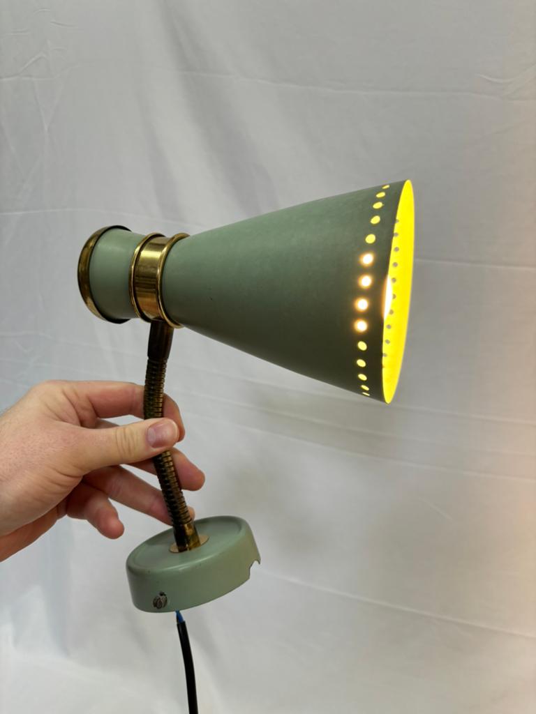 Prachtige vintage jaren '50 design lamp (Stilnovo), Ophalen of Verzenden, Gebruikt, Metaal