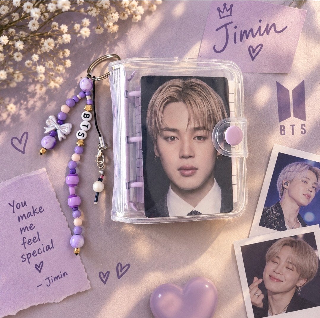 Jimin BTS Fanmade Mini-Notitieboekje met Charm & Photocard, Ophalen of Verzenden, Nieuw, Gebruiksvoorwerp