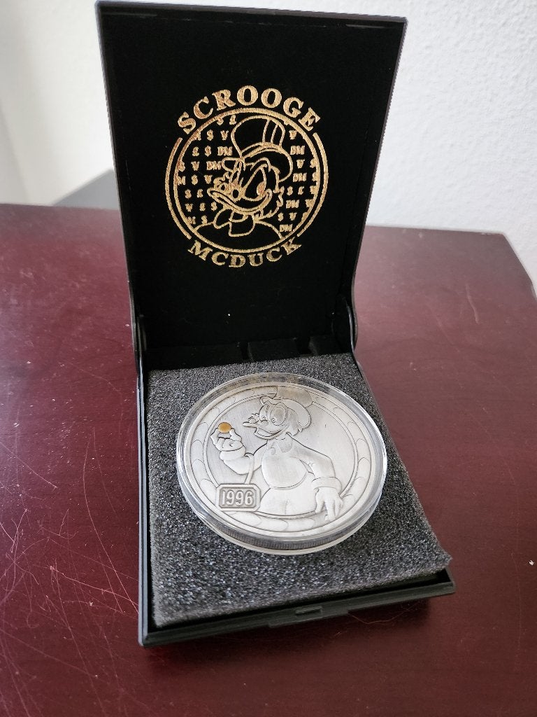Walt Disney Dagobert Duck First Gold Nugget Grote LE Munt, Verzamelen, Ophalen, Donald Duck, Zo goed als nieuw, Overige typen