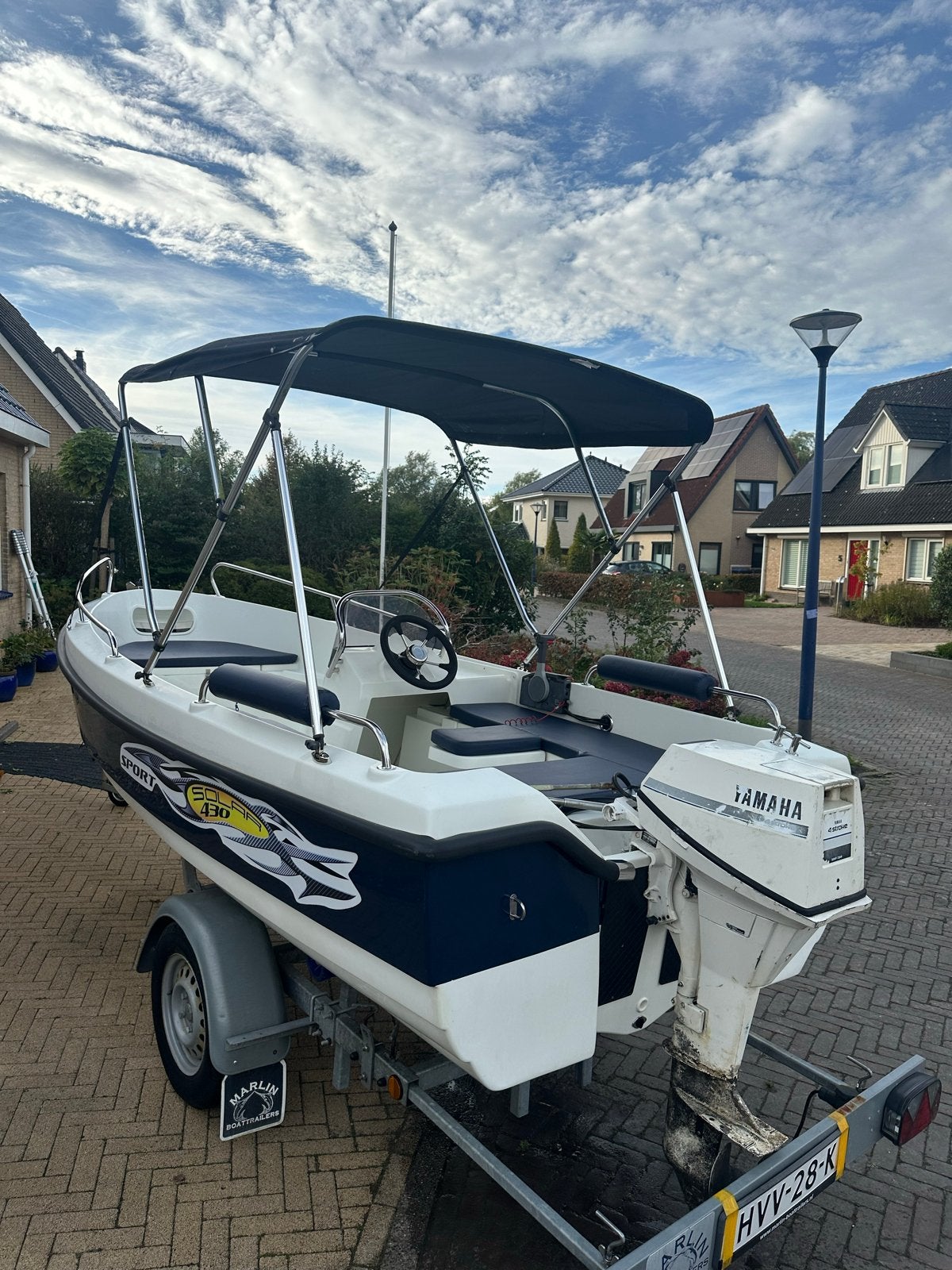 Solar Sport 430 Consoleboot, Watersport en Boten, Ophalen, Overige merken, Gebruikt, 5 m