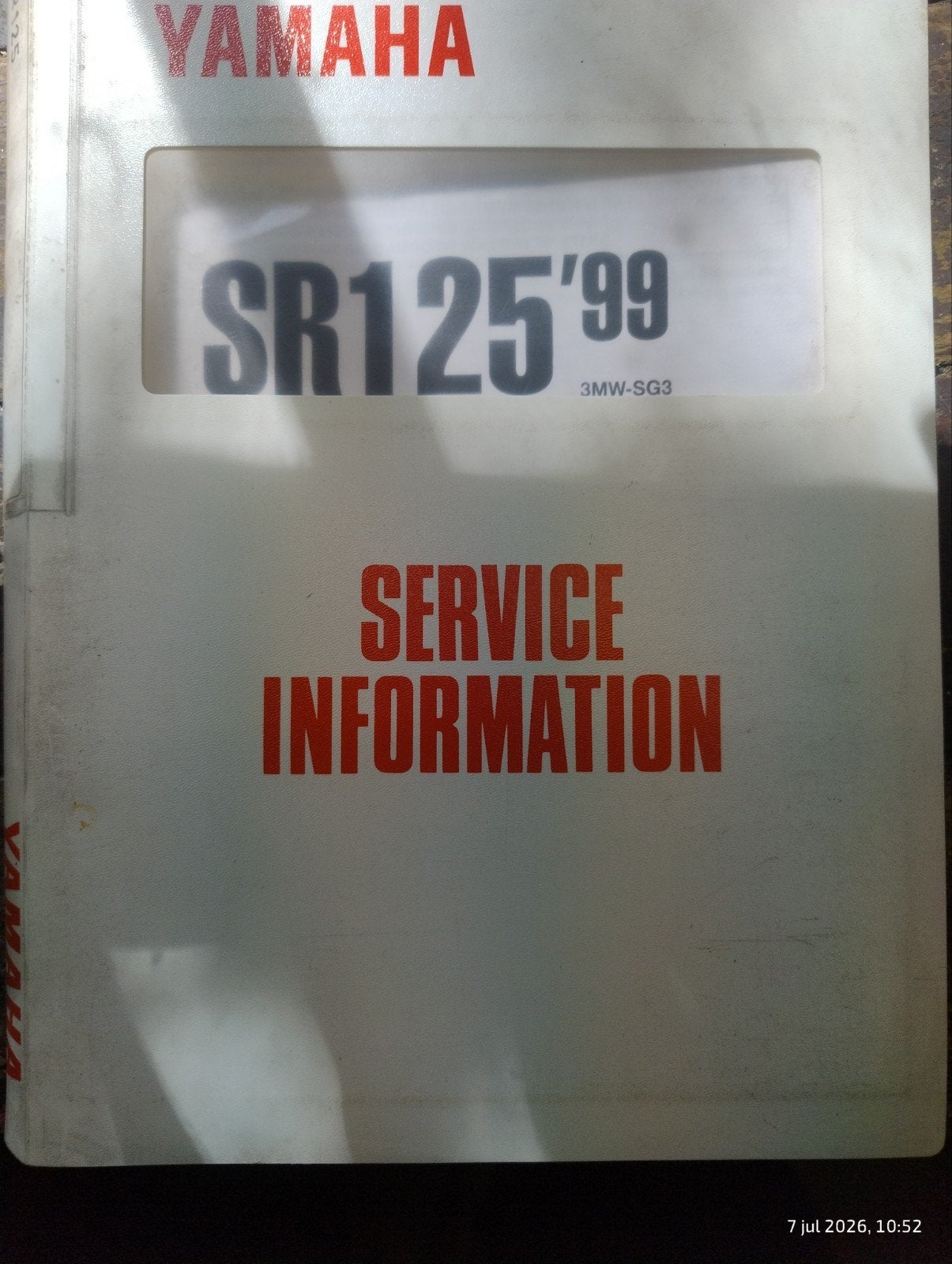 Yamaha SR125 '97/'99 Service Informatie Boek, Verzenden, Yamaha