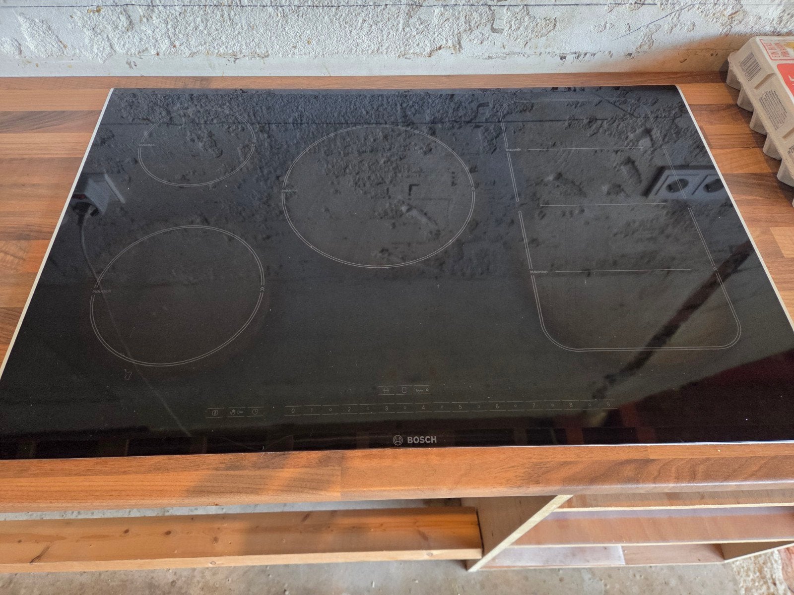 Bosch Inductie Kookplaat 5-pits, 2-fase, Ophalen, Gebruikt, Inbouw, Inductie