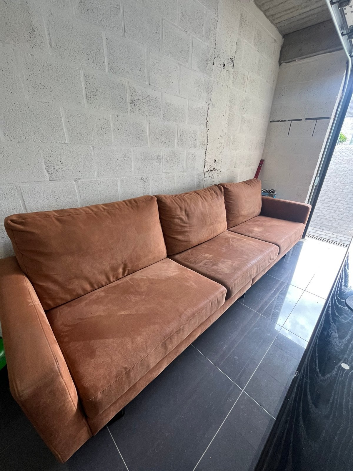 Mooie cognac kleurige bankstel te koop, Ophalen, Zo goed als nieuw