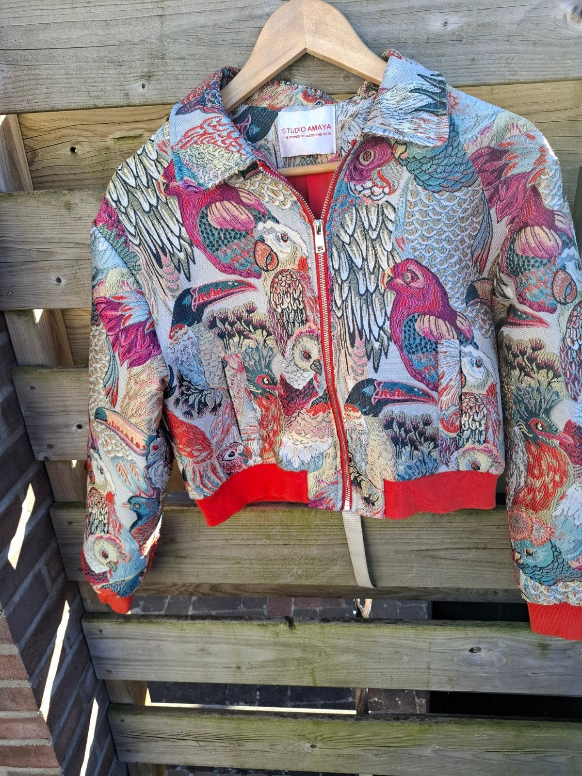 Studio Amaya Hailey bomberjack/vogelprint - Maat XS, Meerkleurig, Studio Amaya, Ophalen of Verzenden, Maat 34 (XS) of kleiner