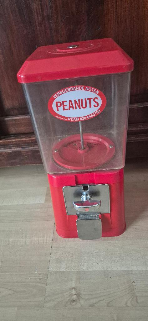 pinda automaat 40 cm hoog  Werkt op 50 cent, Ophalen of Verzenden, Gebruikt