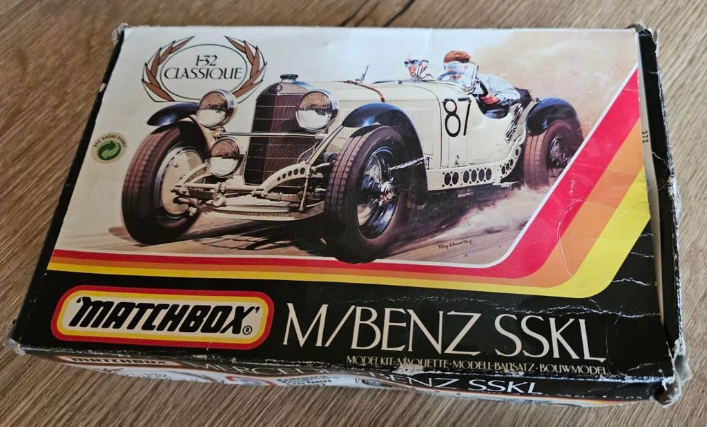 Matchbox 40307 1:32 Mercedes-Benz SSKL bouwkit zonder decals, Ophalen of Verzenden, 1:32 tot 1:50, Auto, Overige merken