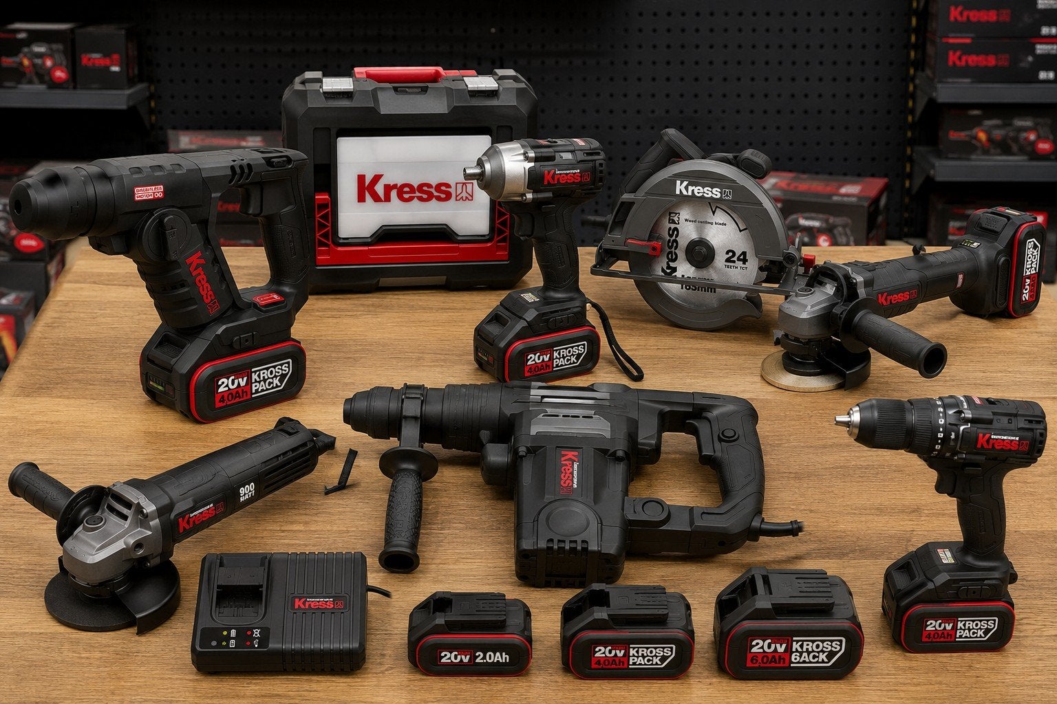 KRESS Professional Gereedschap | 600+ Stuks | Partijhandel, 1234ab, 600 watt of meer, Boor- en/of Breekhamer, Nieuw