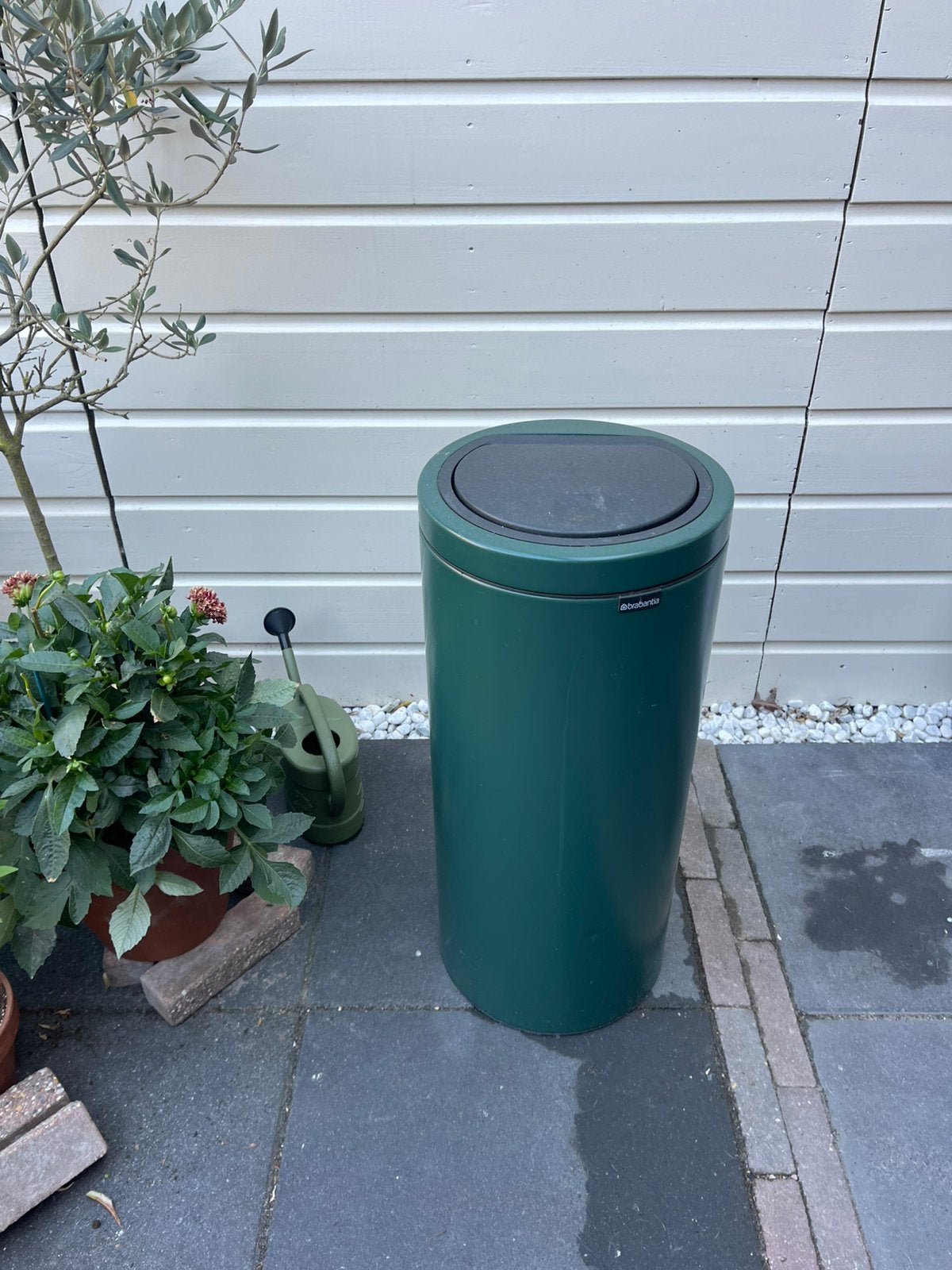 Brabantia prullenbak | Donkergroen | 30L, Ophalen, Zo goed als nieuw, Metaal