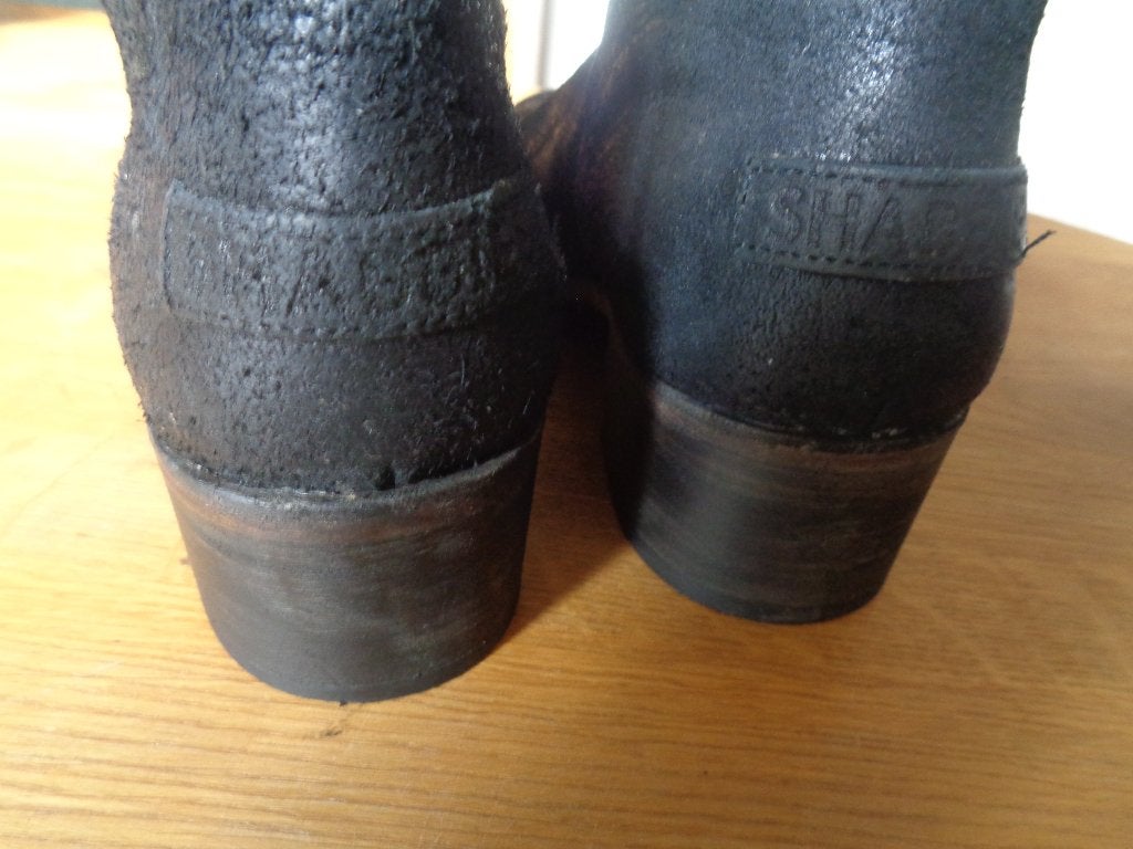 SHABBIES zwarte leren hoge laarzen:mt 41(ZIE INFO), Hoge laarzen, Shabbies Amsterdam, Zwart, Ophalen of Verzenden