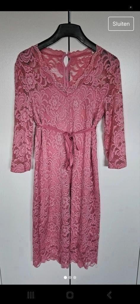 Mooie roze zwangerschapsjurk kant maat 38, Maat 38/40 (M), Jurk, Mamalicious, Ophalen of Verzenden
