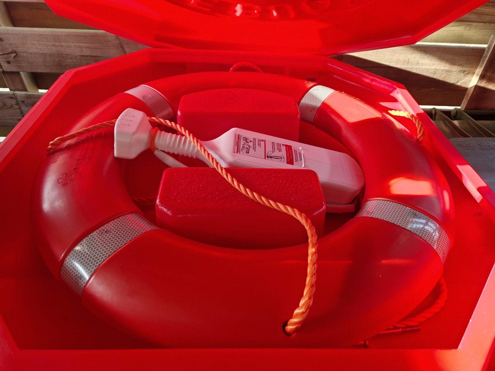 Lifebuoy Reddingsboei plus reddingsboeikast voor schip, Ophalen, Ankeren en Afmeren, Zeilboot of Motorboot