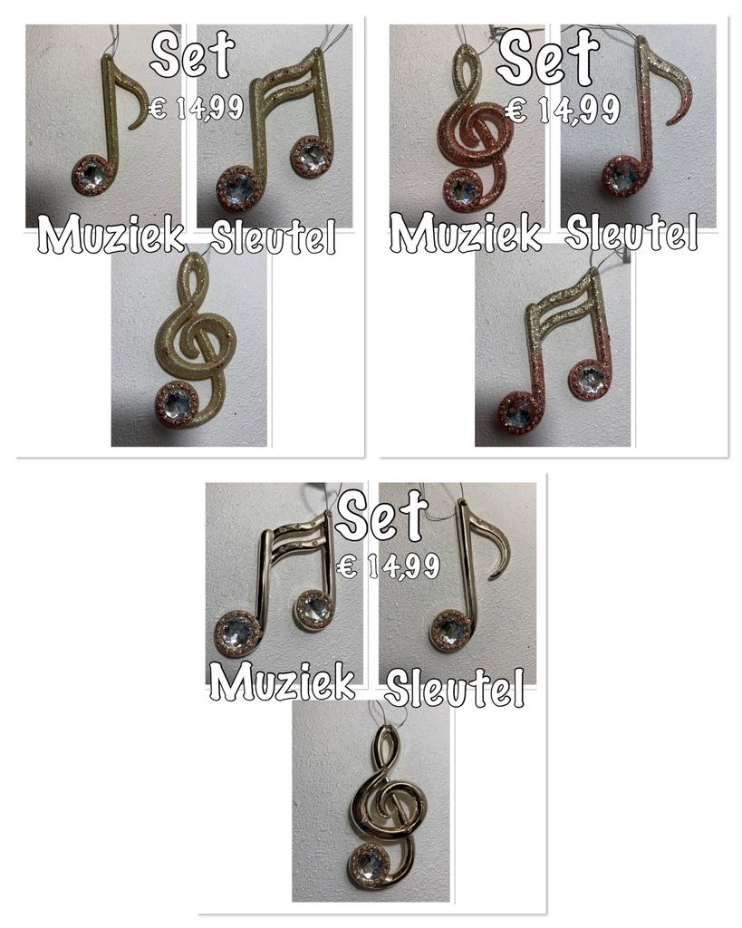 Kurt adler muziek sleutel set . 3 varianten, Ophalen of Verzenden, Nieuw