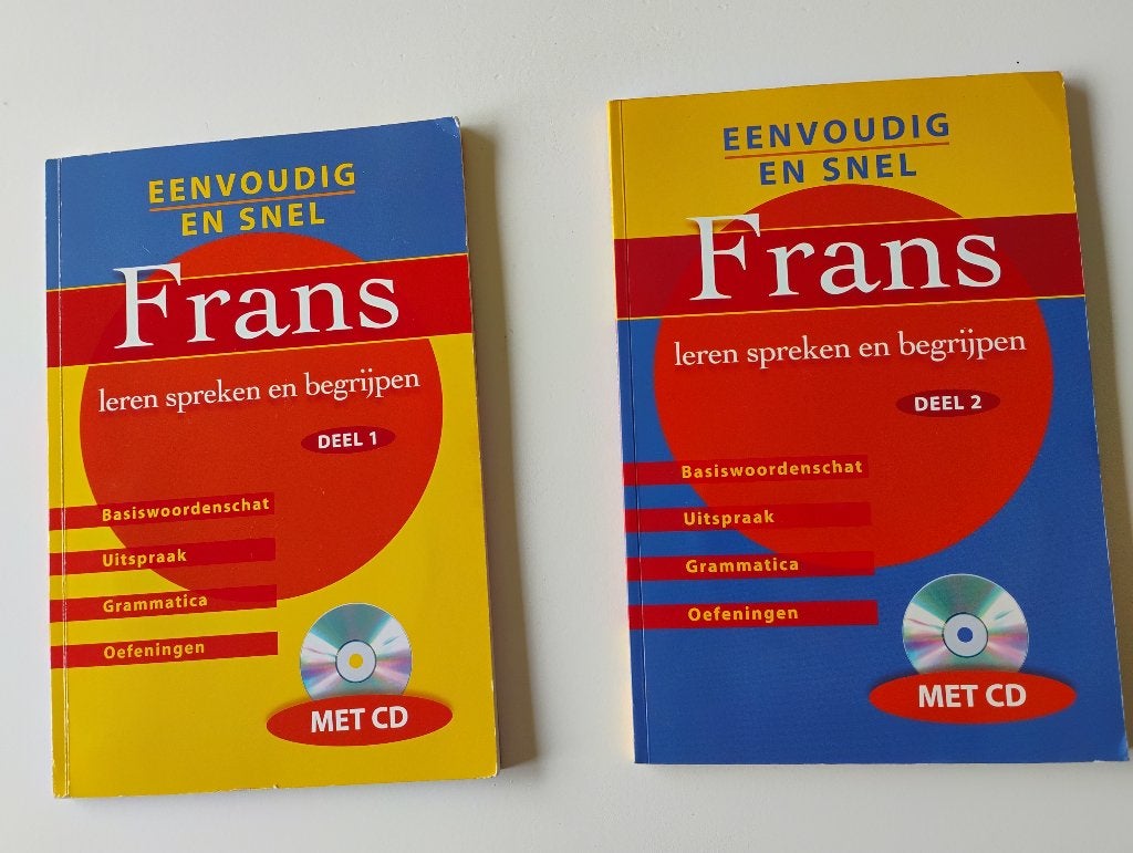 Boek eenvoudig en snel Frans leren spreken deel 1 en 2 + CD, Ophalen of Verzenden, Alpha, Gelezen