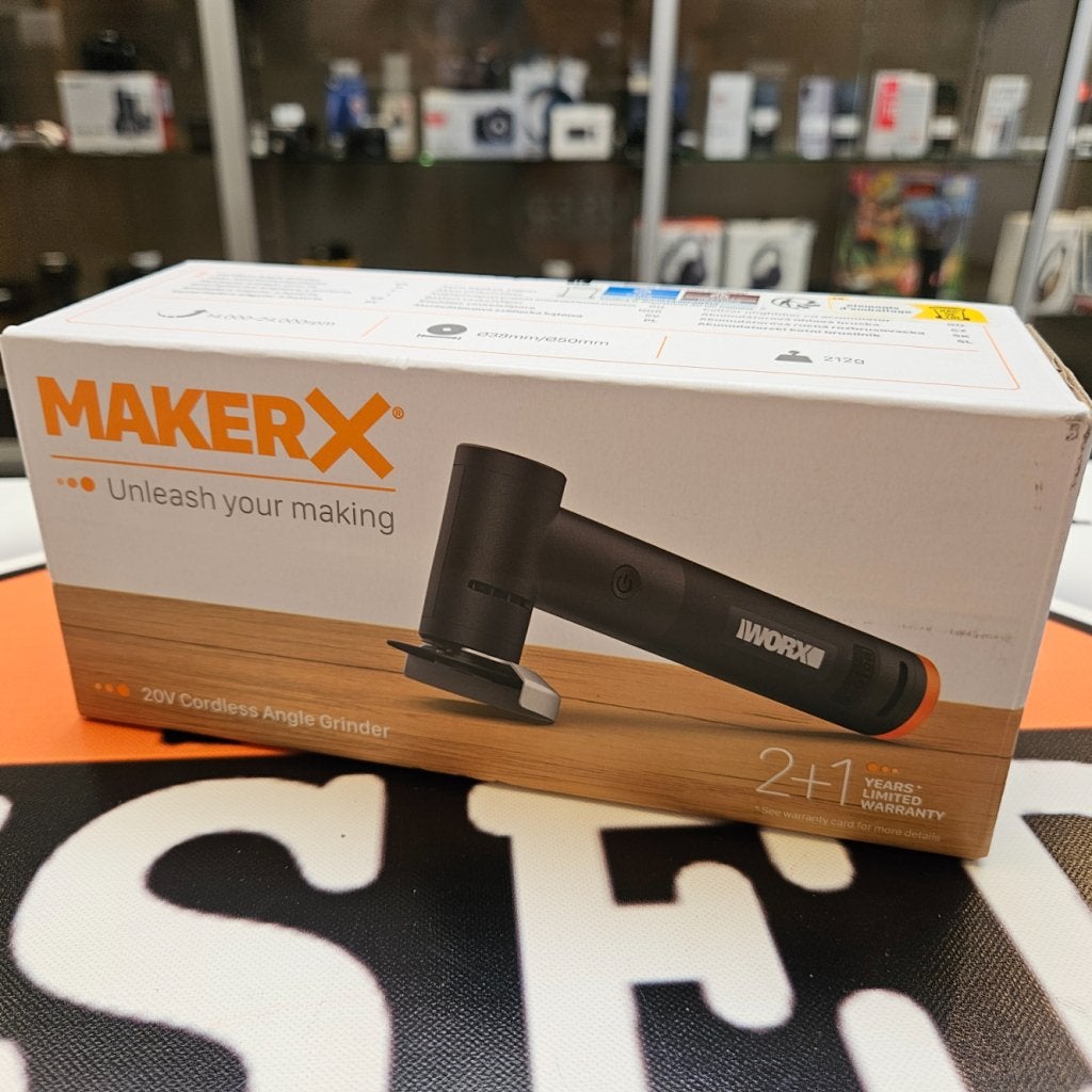 Makerx Worx Wx741.9 Mini haakse slijper - NEW, Worx, Gebruikt, Support@worx.com, 14675 128th Ave NE, Suite 120
Woodinville, WA 98072
USA