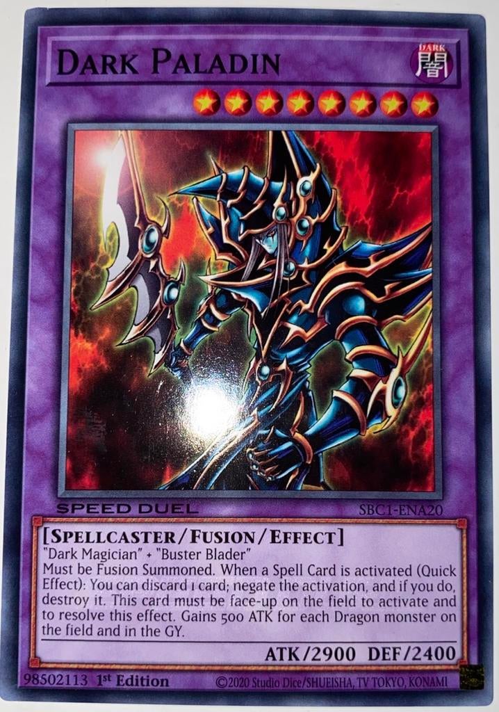 Yu-Gi-Oh! Dark Paladin SBC1 1st Edition !, Hobby en Vrije tijd, Verzamelkaartspellen | Yu-gi-Oh!, Ophalen of Verzenden, Zo goed als nieuw