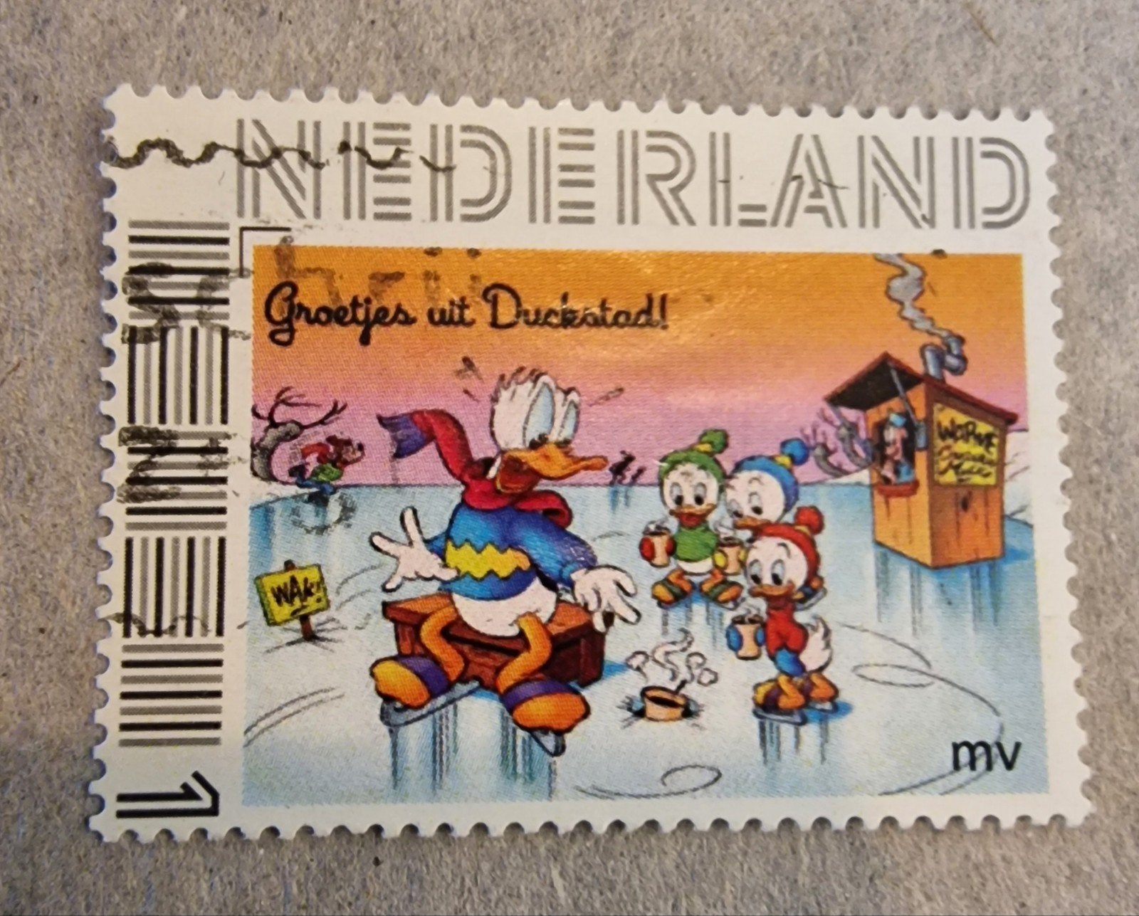 kv1167 Donald Duck postzegel - Groetjes uit Duckstad, Postzegels en Munten, Postzegels | Nederland, Ophalen of Verzenden, Na 1940