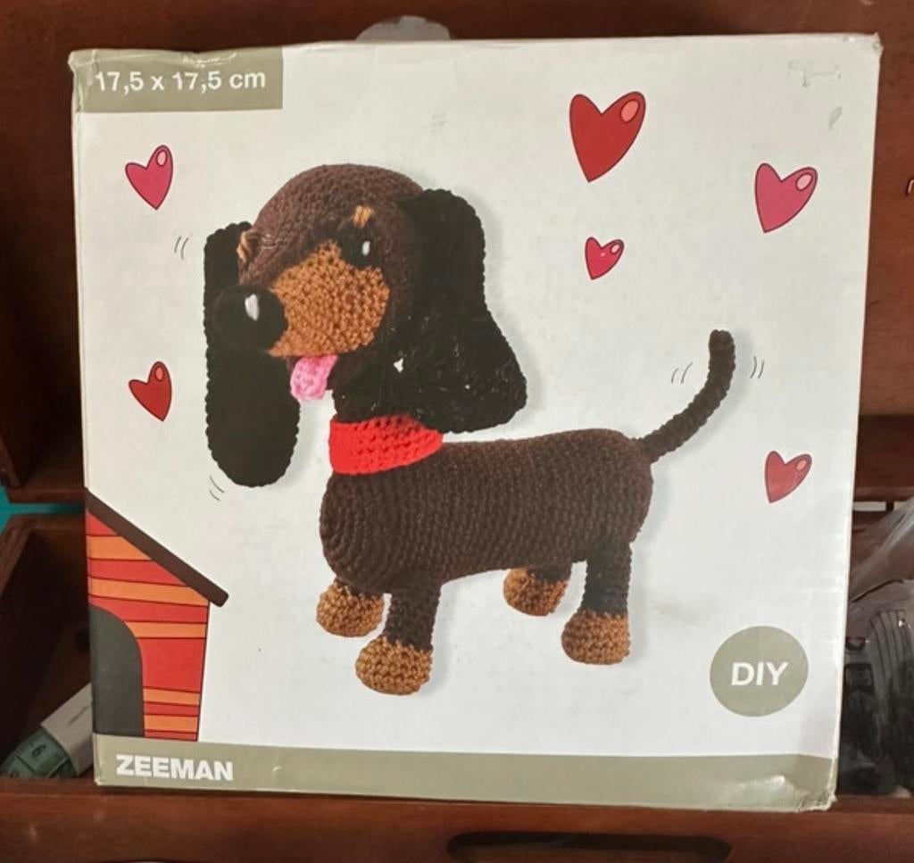 Zeeman DIY haakpakketten teckel en dalmatiër, Ophalen of Verzenden, Zo goed als nieuw, Haken, Overige typen