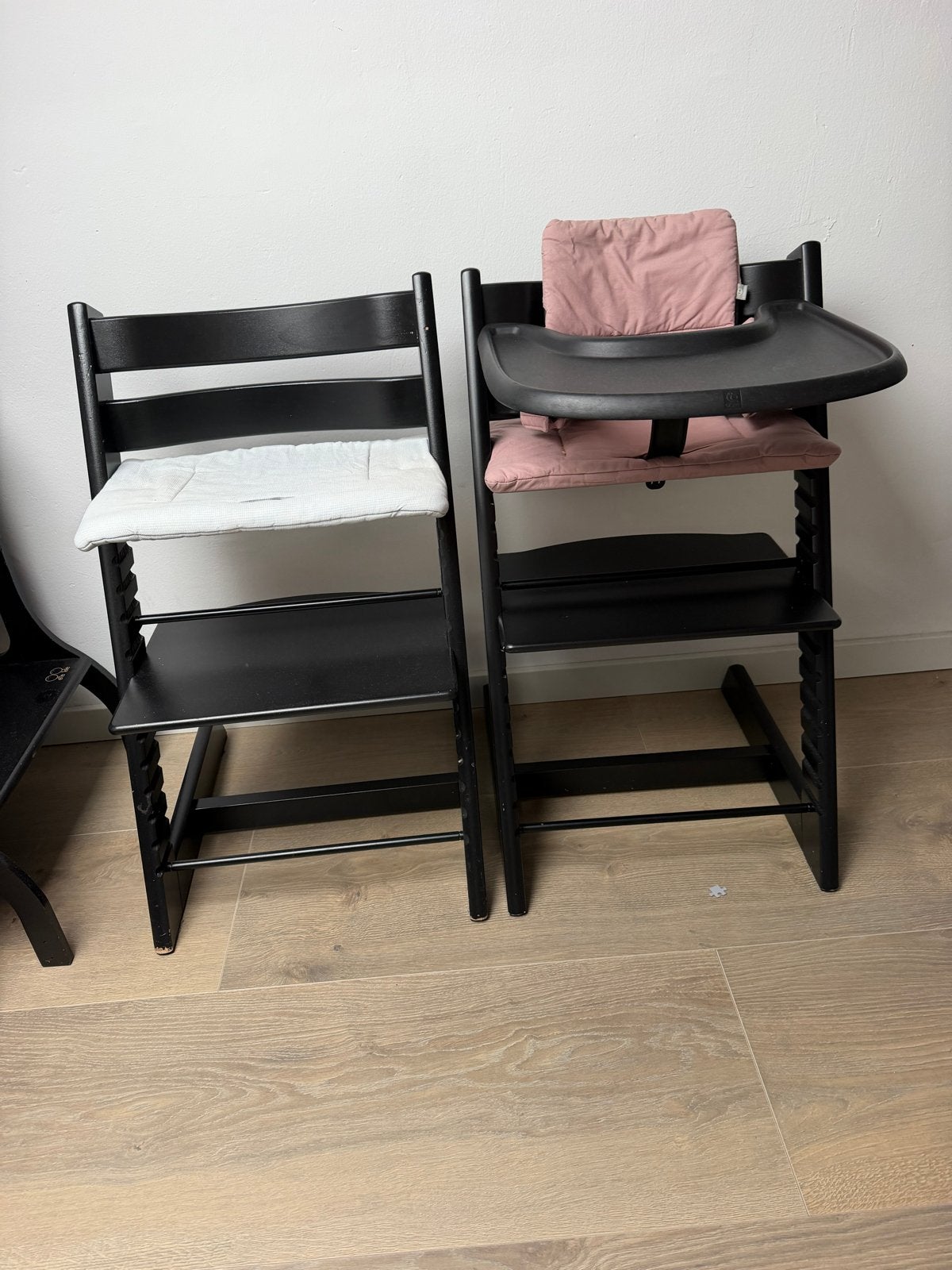 2 Stokke meegroeistoelen, Kinderen en Baby's, Ophalen, Gebruikt, Meegroeistoel, Aanschuifbaar