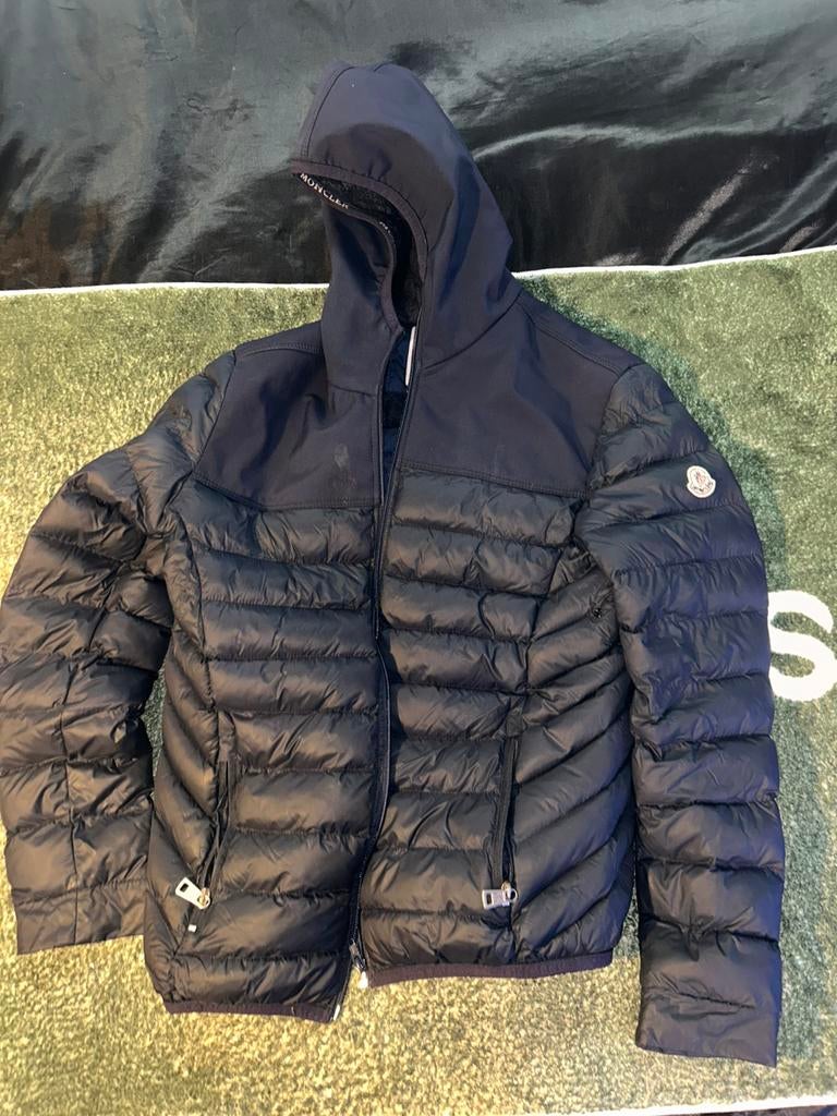 Moncler lente jas cardigan - maat S/M Navy Blue, Kleding | Heren, Ophalen of Verzenden, Gedragen, Maat 46 (S) of kleiner, Blauw