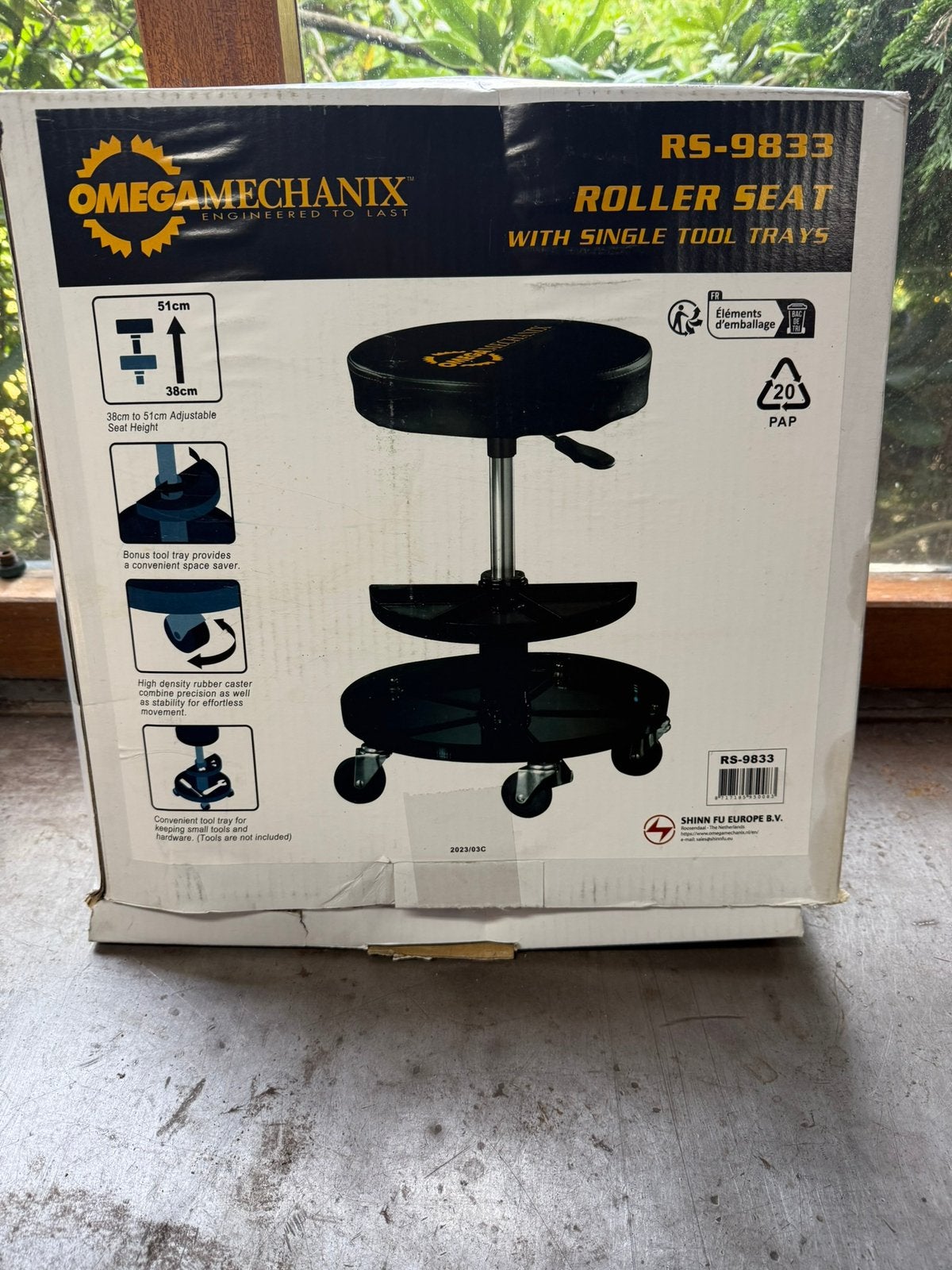 Werkplaats krukje,  Omegamechanix RS - 9833 nieuw, Huis en Inrichting, Ophalen of Verzenden, In hoogte verstelbaar, Nieuw