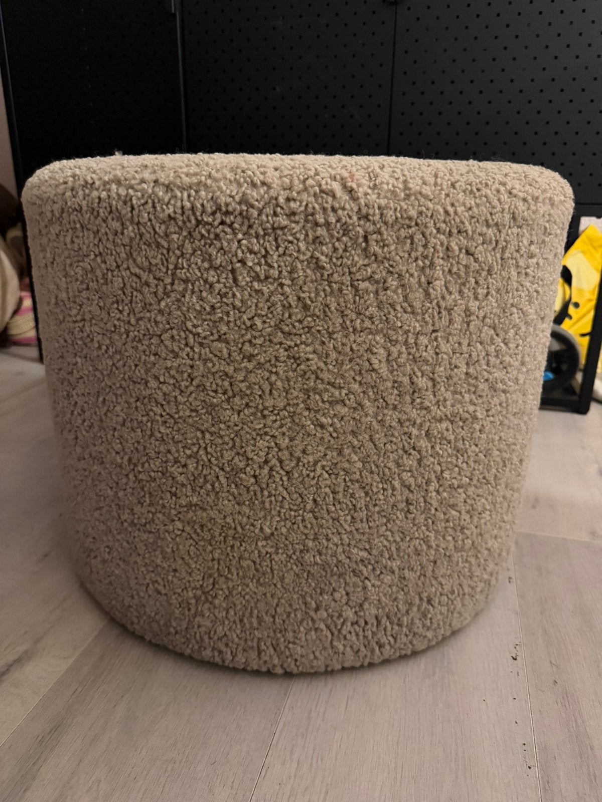 Grijze teddy poef, Ophalen, Teddy, Rond, Minder dan 50 cm
