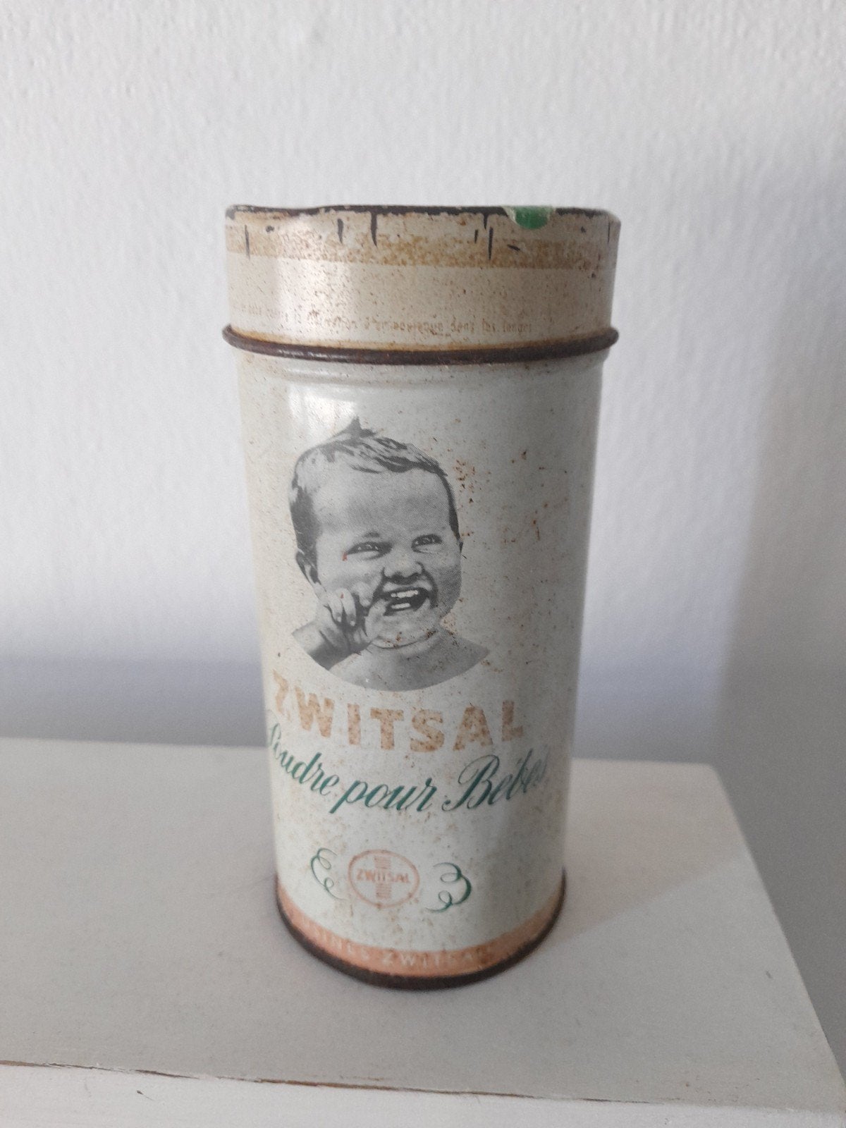 Oud jaren 50 Zwitsal babypoeder blikje ,busje, Verzamelen, Blikken, Ophalen of Verzenden, Gebruikt, Overige