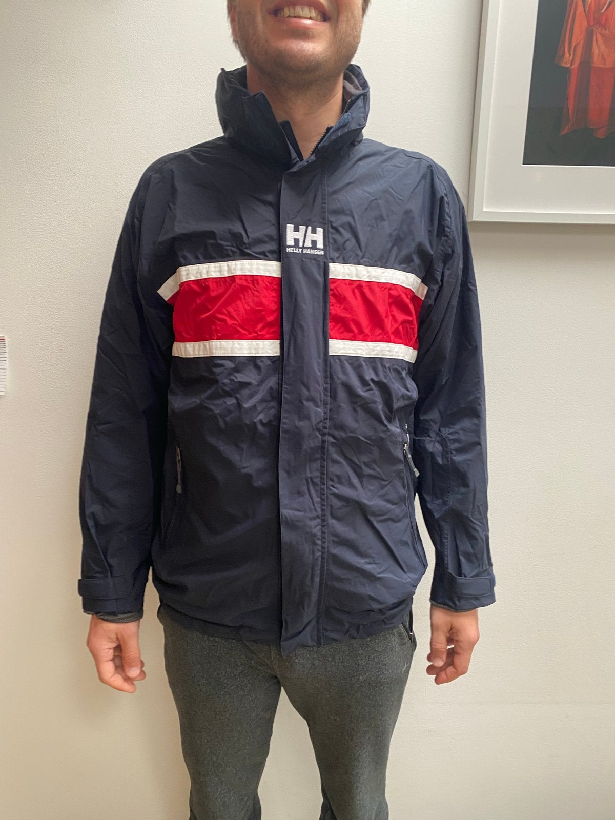Helly Hansen Zeiljack Maat M - Donkerblauw met Rood/Wit, Ophalen of Verzenden, Zo goed als nieuw, Maat 48/50 (M), Blauw