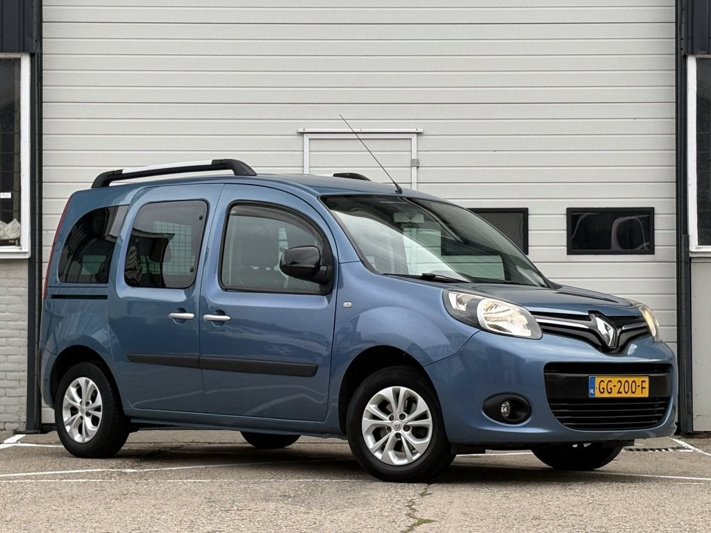 Renault Kangoo Family 1.2 TCe Limited S&S Airco | LM Velgen, Auto's, Stof, Gebruikt, 4 cilinders, Blauw