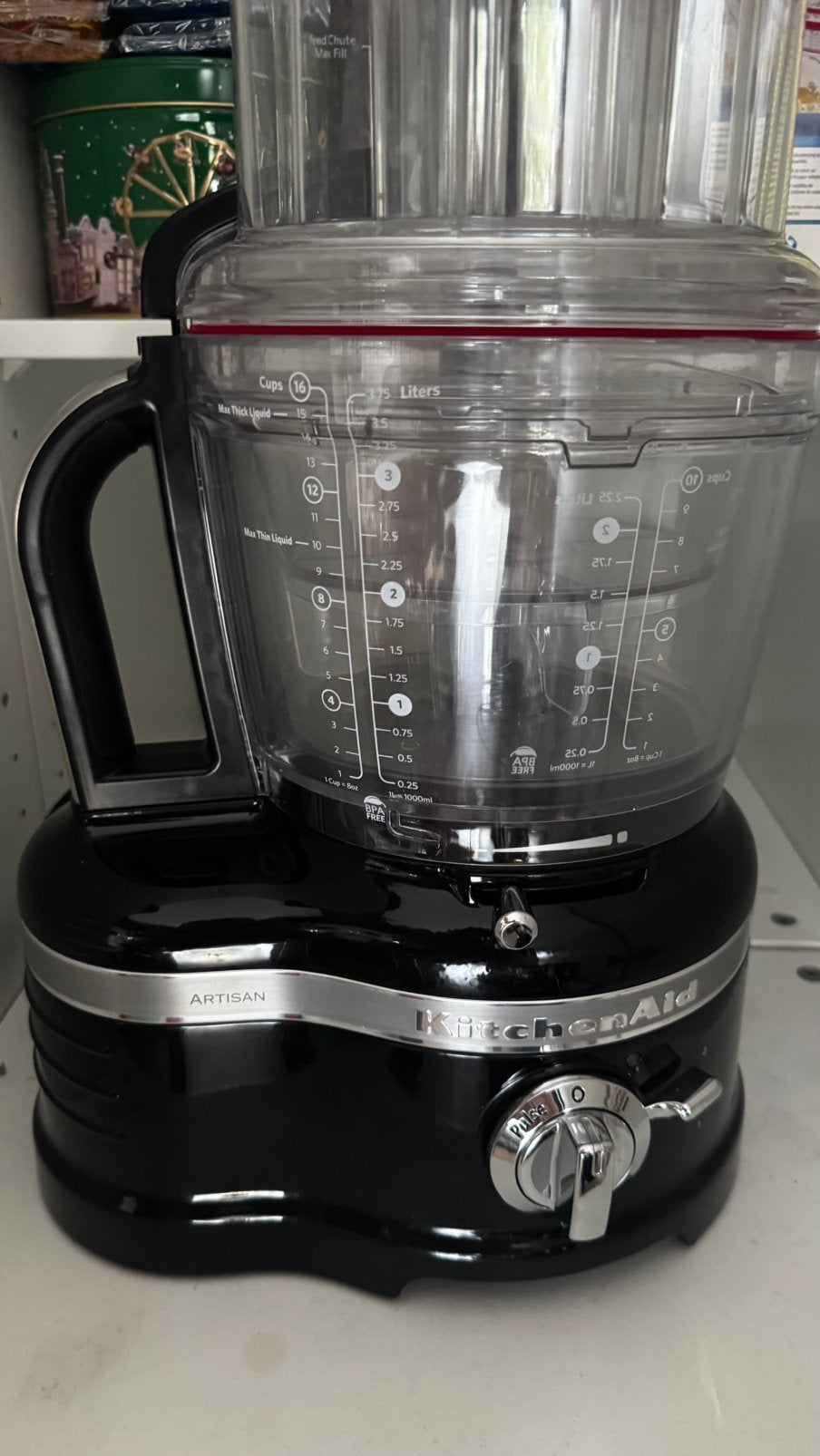 Kitchenaid foodprossesor 4L, 4 liter of meer, Ophalen, Zo goed als nieuw, 3 snelheden of meer