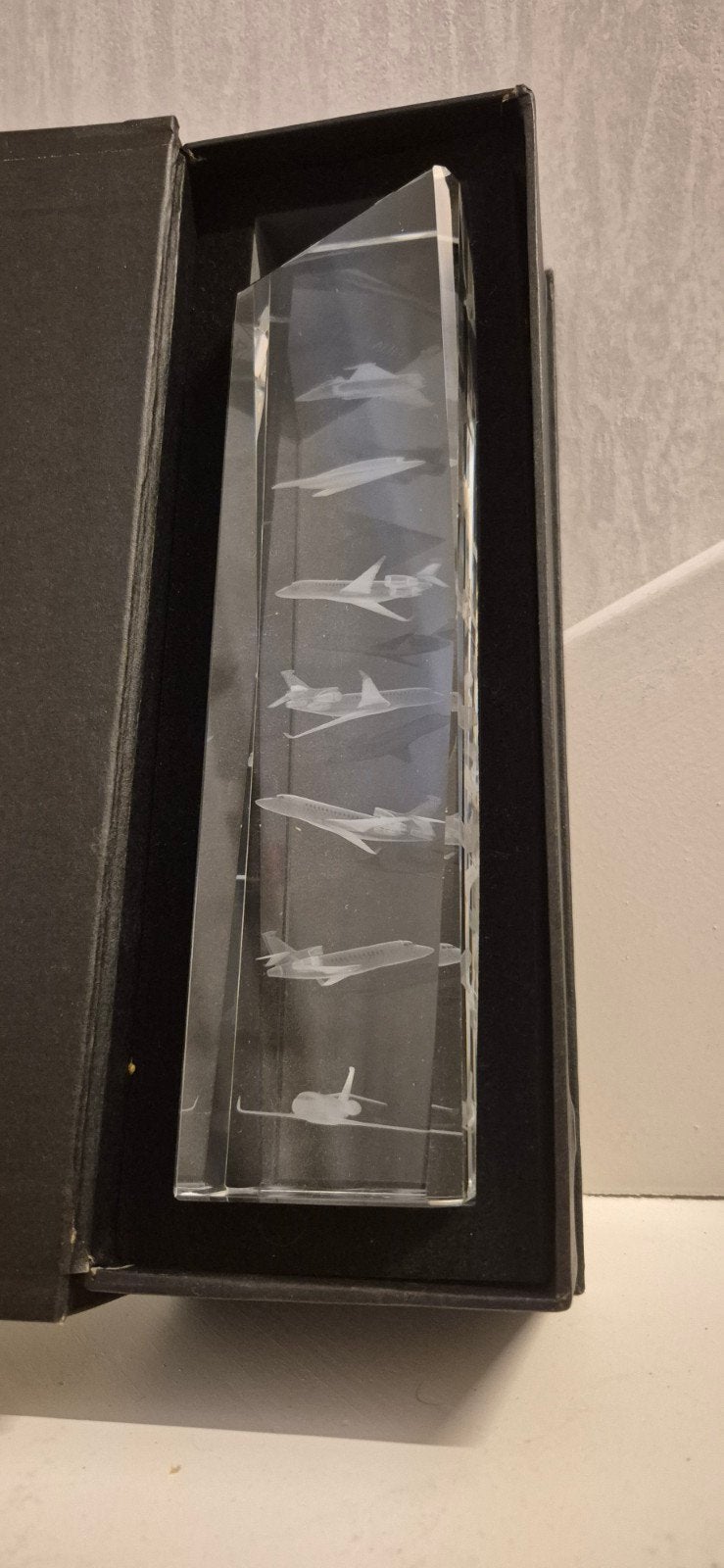 Dassault Aviation gegraveerd glas, Ophalen of Verzenden, Zo goed als nieuw, Schaalmodel