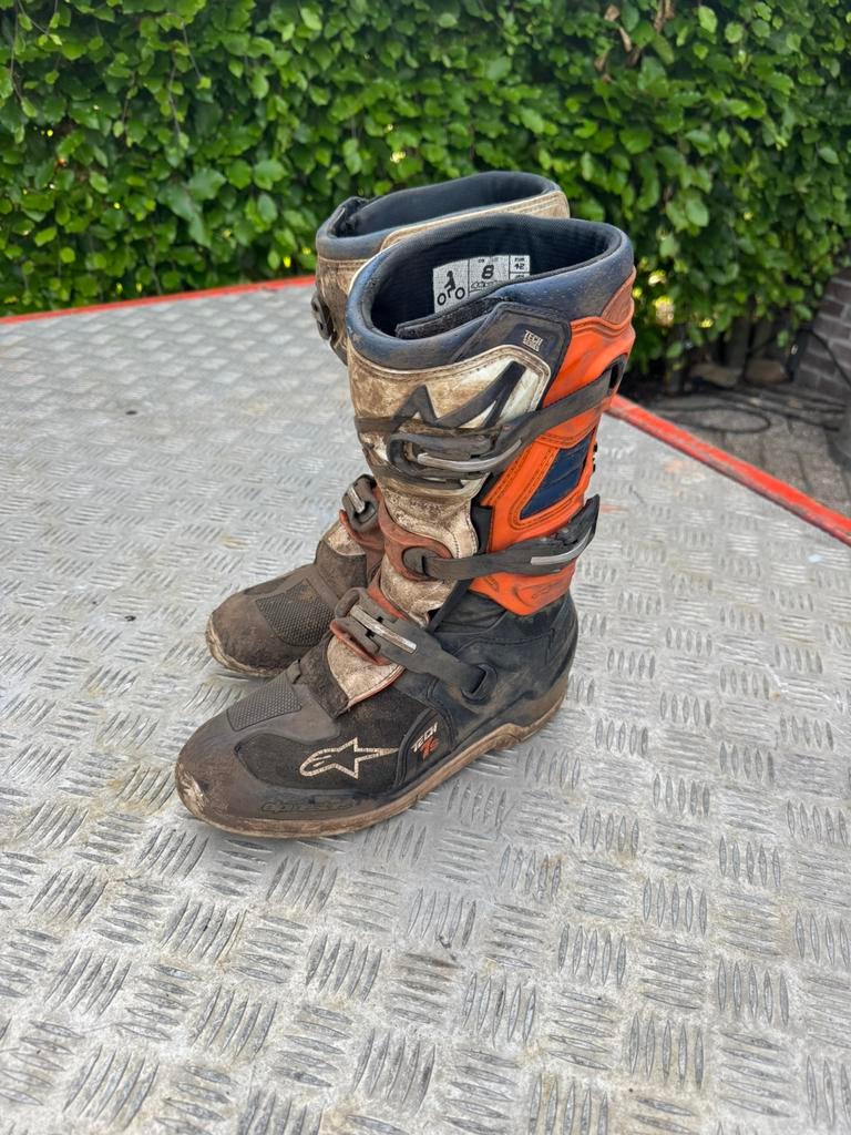 Crosslaarzen alpinestars tech 7 S maat 42, Motoren, Kleding | Motorkleding, Ophalen of Verzenden, Tweedehands, Laarzen