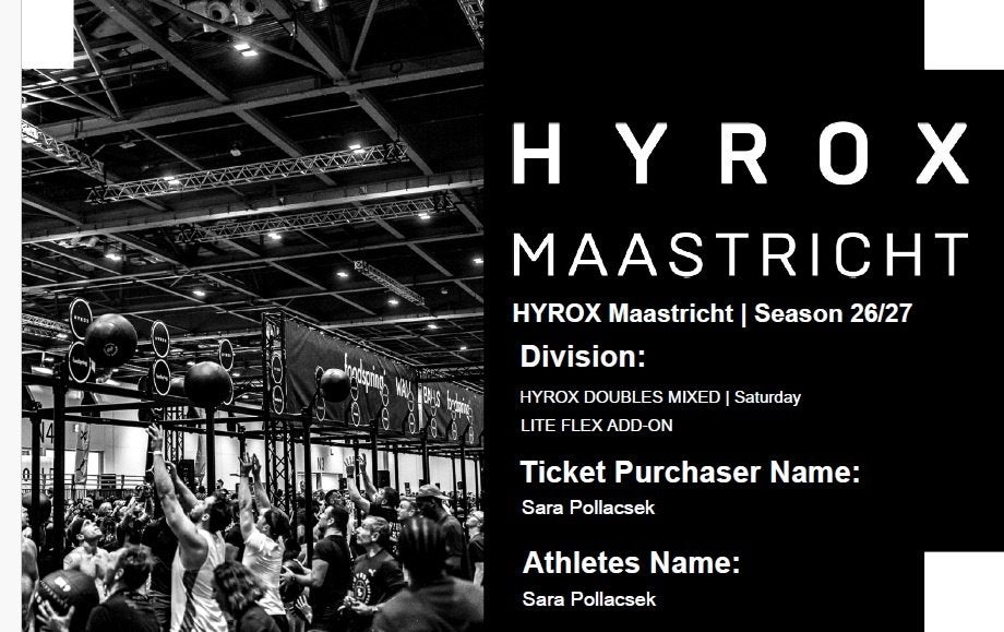 HYROX doubles mixed zaterdag 19/9, Twee personen
