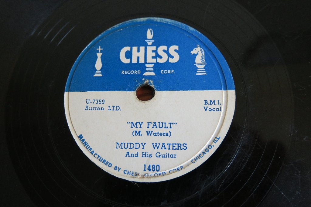 Muddy Waters My Fault 78rpm 78 toeren jukebox wurlizter 1951, Gebruikt, 10 inch, Ophalen of Verzenden, Blues