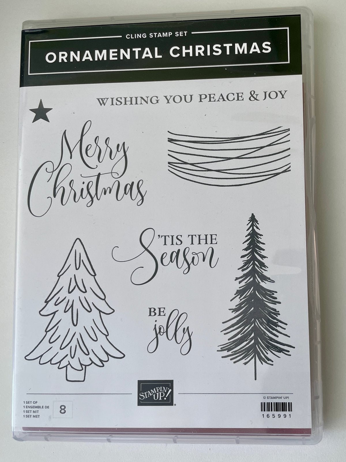 Stampin' Up! Ornamental Christmas Stempelset, Hobby en Vrije tijd, Ophalen of Verzenden, Zo goed als nieuw, EZ-mounted stempel