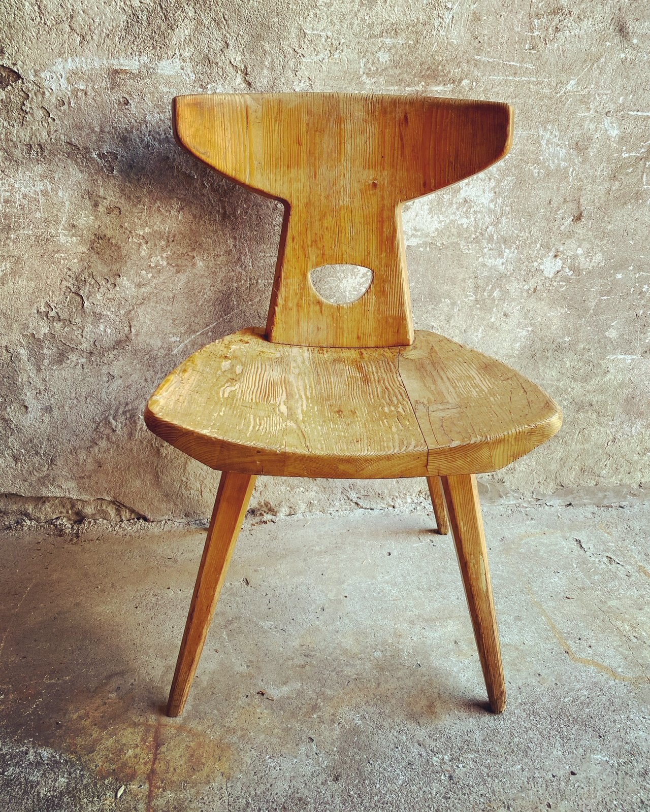 Scandinavisch pine stoel , design Kielland Brandt, Gebruikt, Scandi, Denemarken, Ophalen of Verzenden