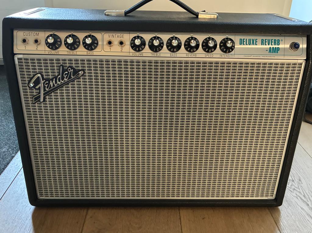 Fender Deluxe Reverb Custom ‘68 DRRI incl hoes, Ophalen, Zo goed als nieuw, Gitaar, Minder dan 50 watt