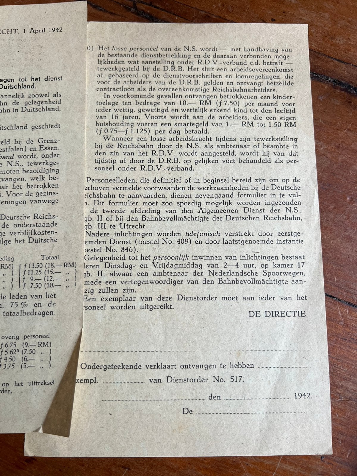 WO2 Nederlandse oproep Nederlandsche spoorwegen reichsbahn, Verzenden, Nederland, Boek of Tijdschrift