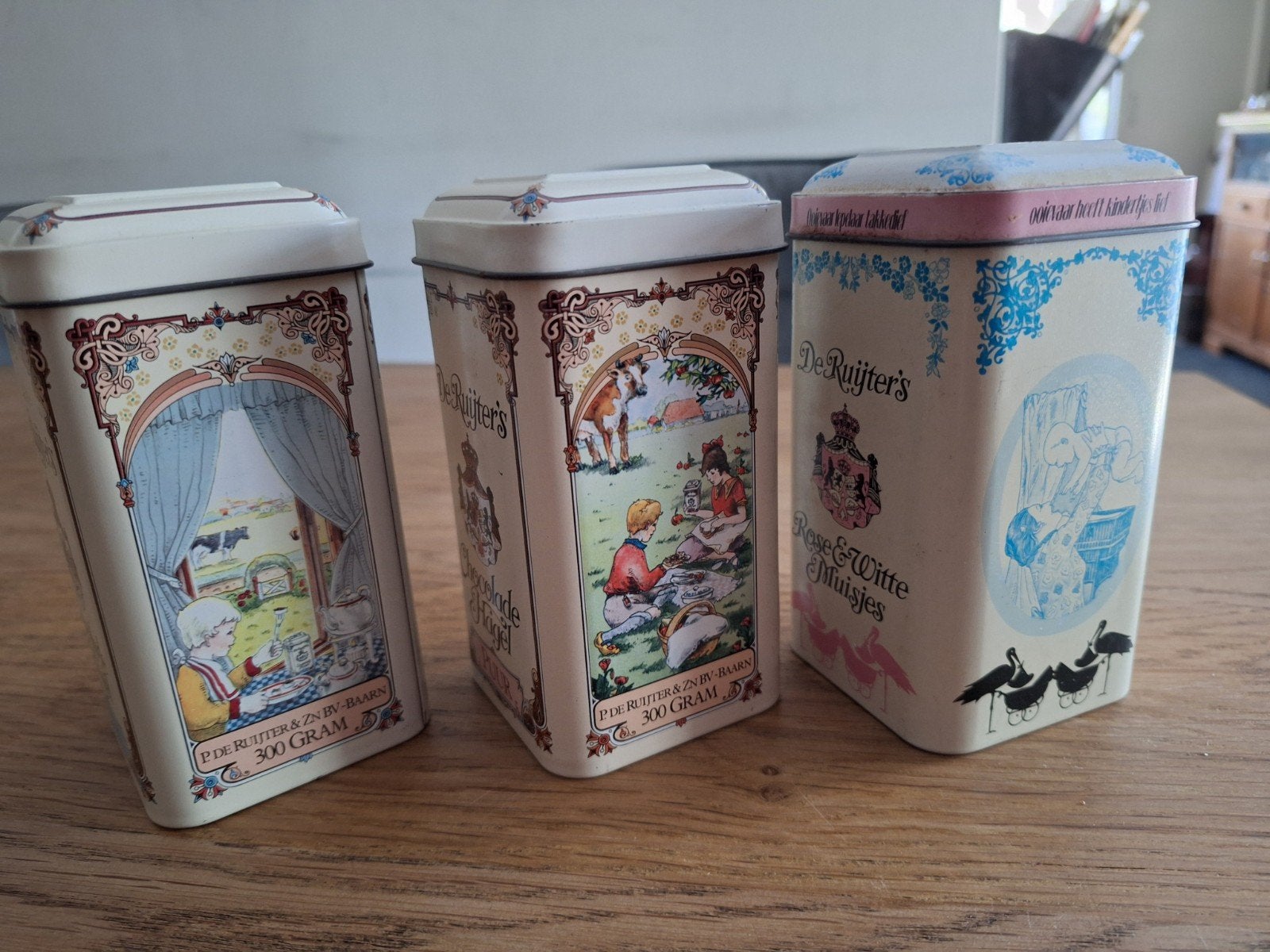 Vintage De Ruijter's blikken - Hagel & Muisjes, Ophalen of Verzenden, Gebruikt, Overige