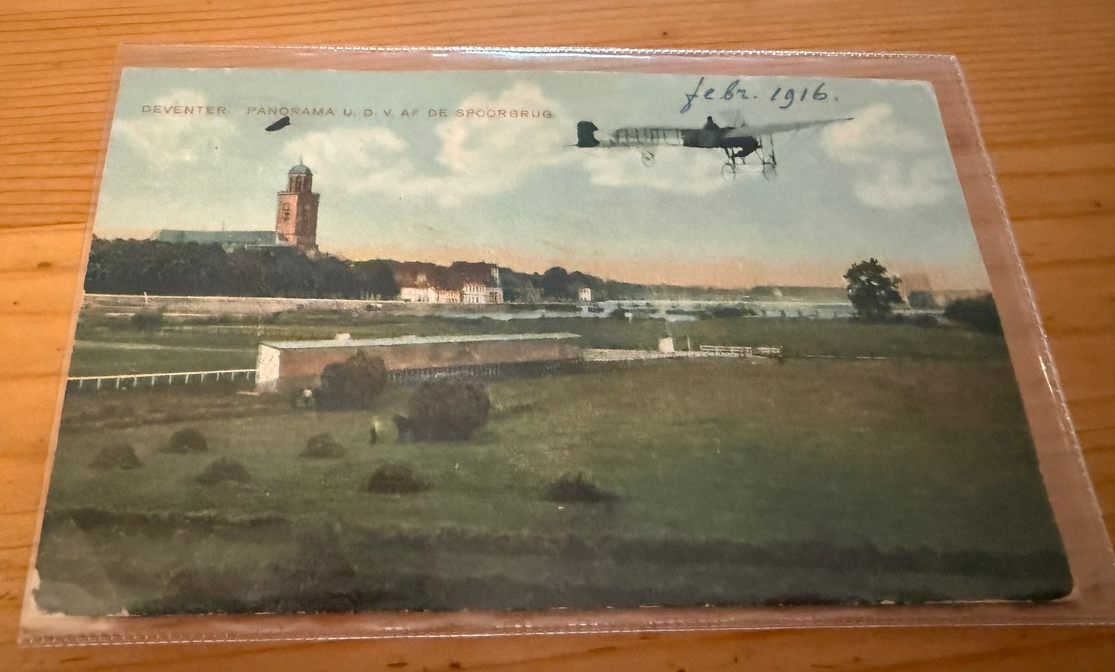 Ansichtkaart Deventer panorama en UD, Ophalen of Verzenden, Voor 1920, Overijssel