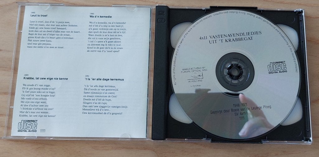 CD`s Alle carnavalsnummers Bergen op Zoom  1948-1991, Cd's en Dvd's, Ophalen of Verzenden, Zo goed als nieuw, Humor en Cabaret