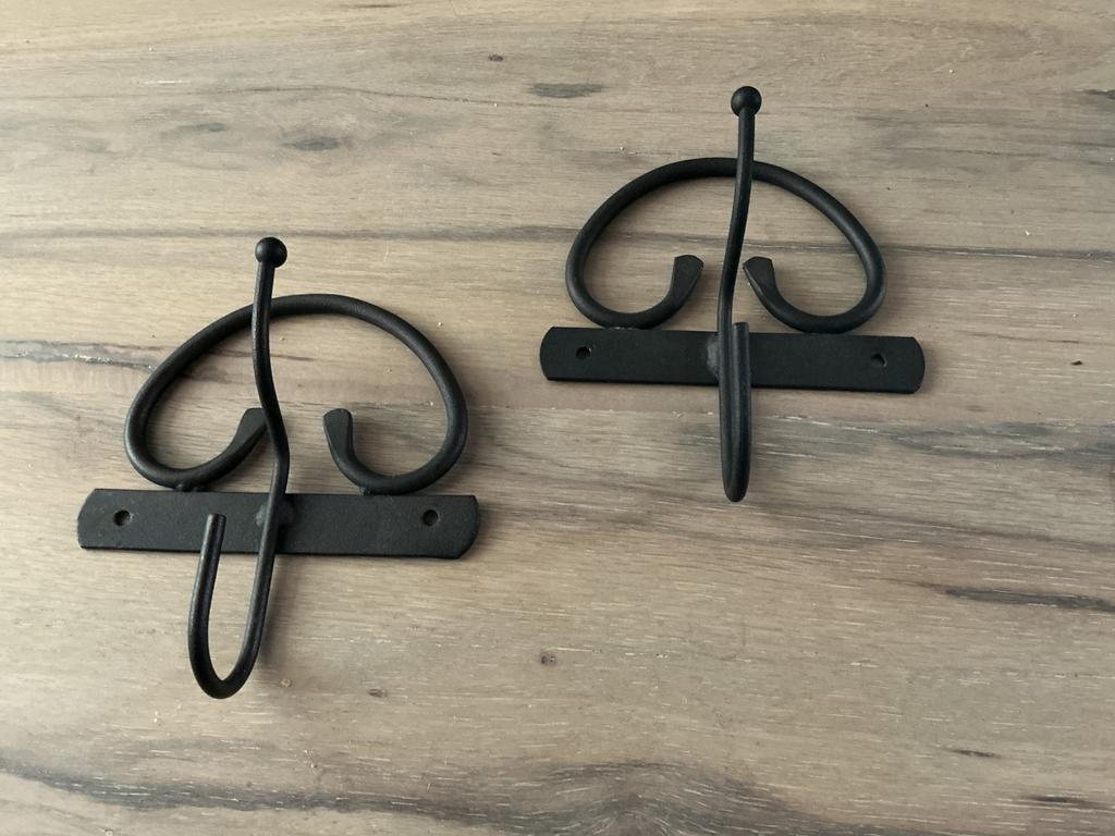 Smeedijzeren kapstokken, Huis en Inrichting, Wandkapstok, Ophalen of Verzenden, Zo goed als nieuw, Minder dan 100 cm
