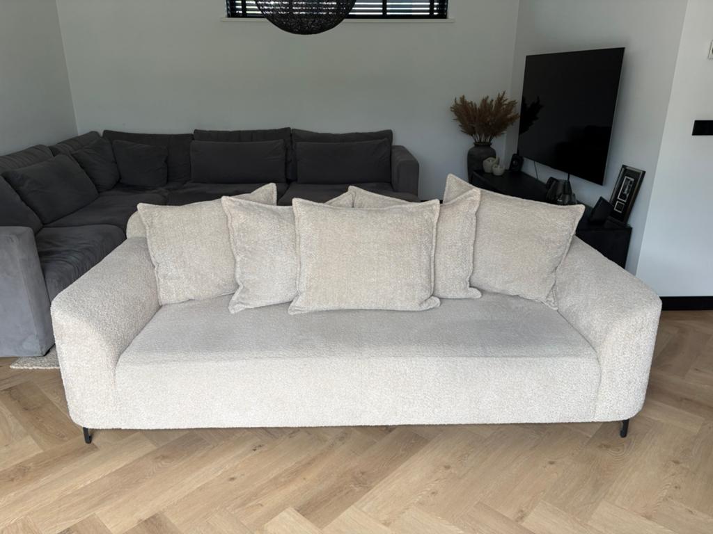 Beige bank (leenbakker), Ophalen, 250 tot 300 cm, Driepersoons, Zo goed als nieuw